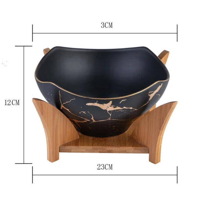 Saladier Design en Céramique Effet Marbre – Élégance pour la Table