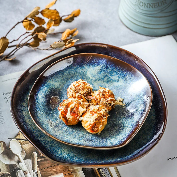 Service de Table Ocean Breeze – 11 Pièces en Porcelaine Émaillée