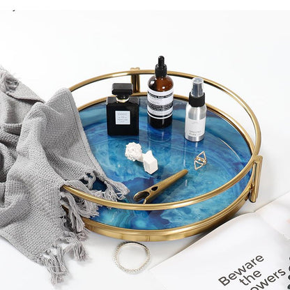 Plateau en Agate Bleue