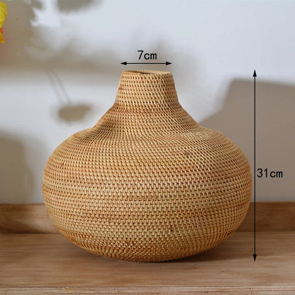 Vase en rotin