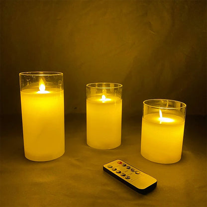 Ensemble de bougies sans flamme - set de 3 pièces