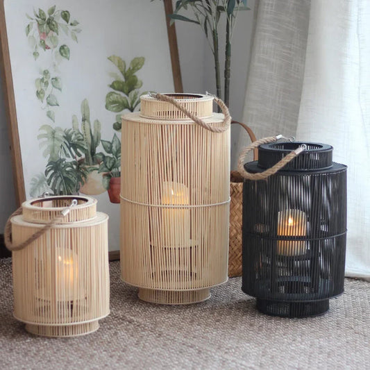 Lanterne Décorative en Imitation Bambou