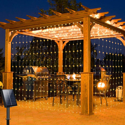 Rideaux lumineux solaires pour extérieur